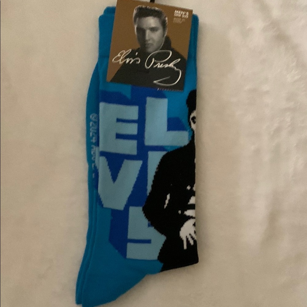 Elvis Blue Unisex Socks